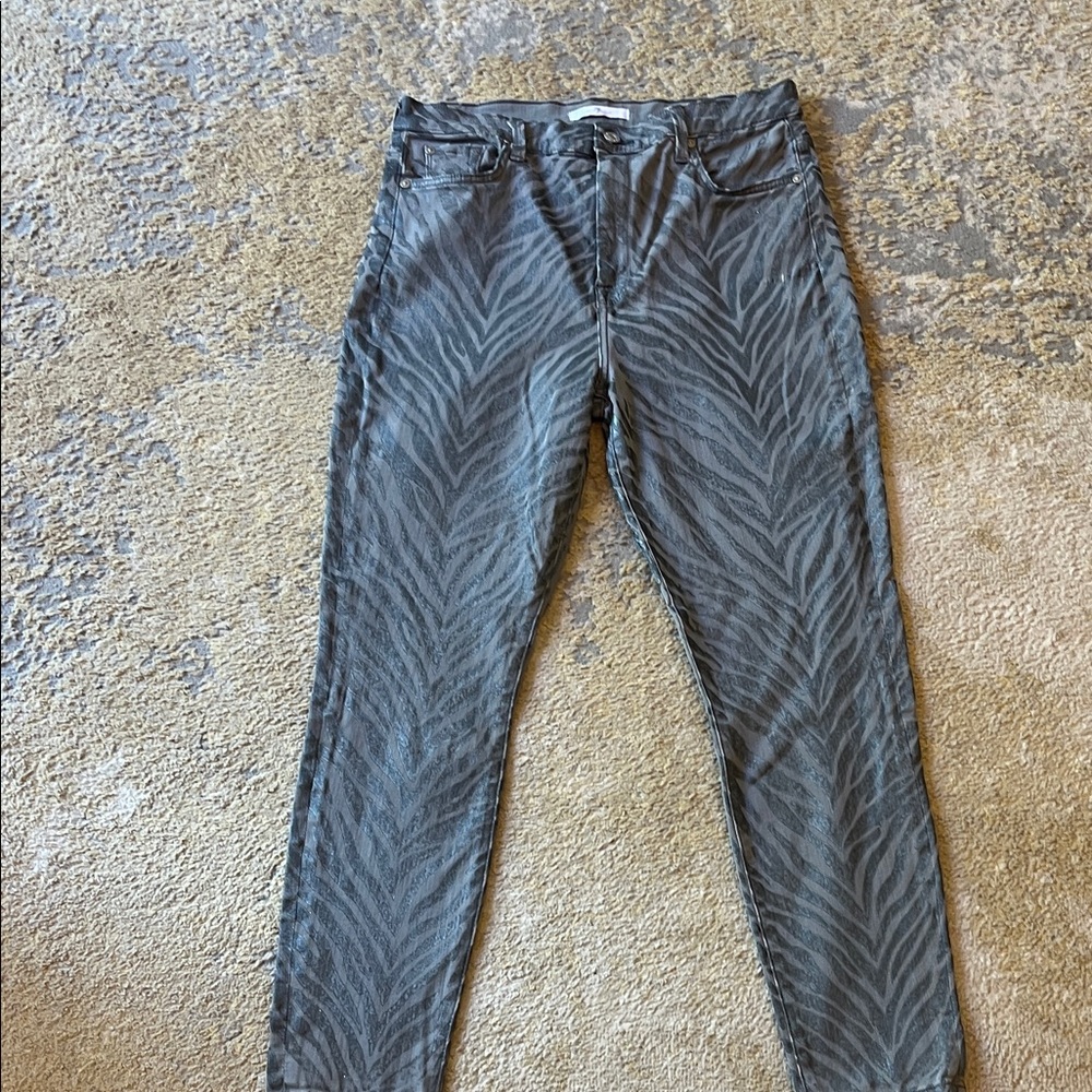 7 for all mankind Gray Patterned Women Jeans size 31